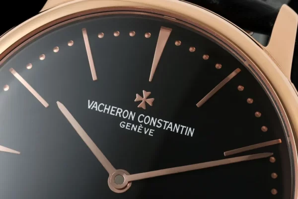 VC Patrimony 81180R YG KZF Best Edition Black Dial on Black Leather Strap - Super Clone Watch | 1:1 Best Version