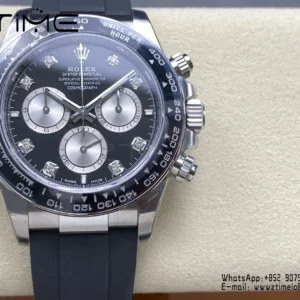 Rolex Daytona 126519 VS Factory 1:1 Best Edition Black/Silver Diamonds Dial V2 (Weighted) - Super Clone Watch | 1:1 Best Version