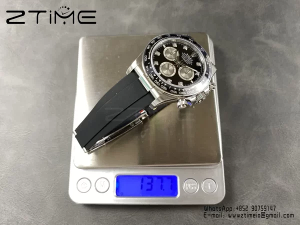 Rolex Daytona 126519 VS Factory 1:1 Best Edition Black/Silver Diamonds Dial V2 (Weighted) - Super Clone Watch | 1:1 Best Version