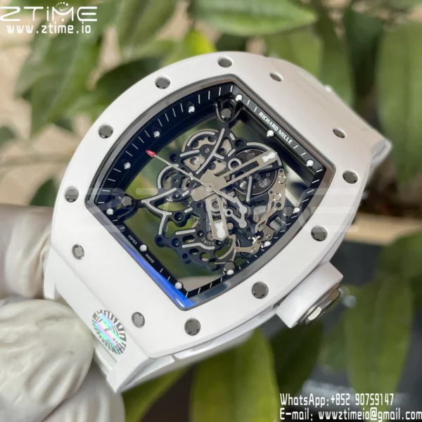 Richard Mille RM055 White Ceramic ZF 1:1 Best Edition RMUL2 Super Clone V2 - Super Clone Watch | 1:1 Best Version