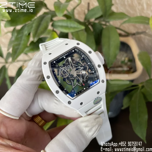 Richard Mille RM055 White Ceramic ZF 1:1 Best Edition RMUL2 Super Clone V2 - Super Clone Watch | 1:1 Best Version