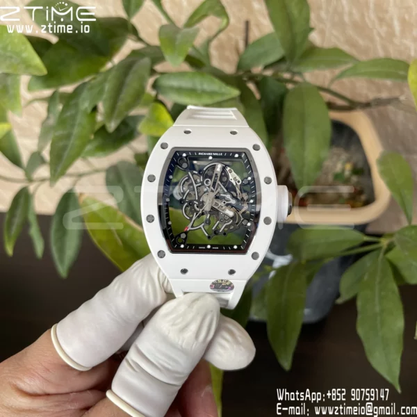 Richard Mille RM055 White Ceramic ZF 1:1 Best Edition RMUL2 Super Clone V2 - Super Clone Watch | 1:1 Best Version