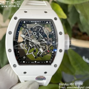 Richard Mille RM055 White Ceramic ZF 1:1 Best Edition RMUL2 Super Clone V2 - Super Clone Watch | 1:1 Best Version