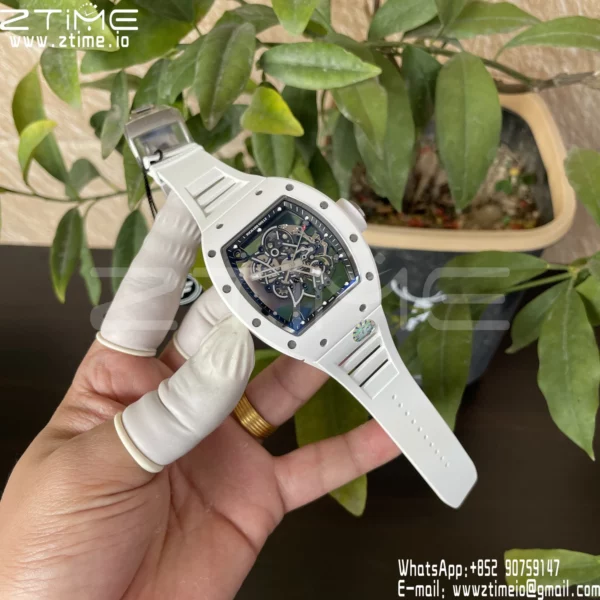 Richard Mille RM055 White Ceramic ZF 1:1 Best Edition RMUL2 Super Clone V2 - Super Clone Watch | 1:1 Best Version