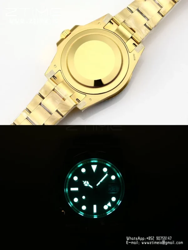 Rolex GMT Master II 116718 YG Gold Factory 1:1 Best Edition Green Dial V3 (Weighted) - Super Clone Watch | 1:1 Best Version