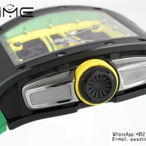 Richard Mille RM061 RM61-01 Black Ceramic ZF 1:1 Best Edition on Green Rubber Strap - Super Clone Watch | 1:1 Best Version