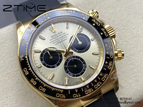 Rolex Daytona 126518 QF 1:1 Best Edition YG/Black Dial SH4131 V11 (Weighted) - Super Clone Watch | 1:1 Best Version