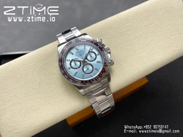 Rolex Daytona 126506 VSF 1:1 Best Edition  Ice Blue Dial Crystal Markers  V2 (Weighted) - Super Clone Watch | 1:1 Best Version