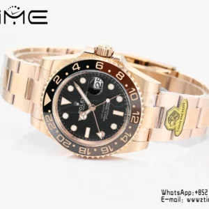 Rolex GMT-Master II 126715 CHNR  Gold Factory 1:1 Best Edition  Black Dial V3 (Weighted) - Super Clone Watch | 1:1 Best Version