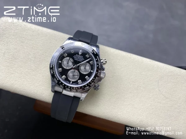 Rolex Daytona 126519 QF 1:1 Best Edition Black/Silver Diamonds Dial  SH4131 V11 (Weighted) - Super Clone Watch | 1:1 Best Version