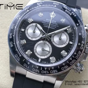 Rolex Daytona 126519 VS Factory 1:1 Best Edition Black/Silver Diamonds Dial V2 (Weighted) - Super Clone Watch | 1:1 Best Version