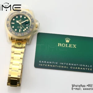 Rolex GMT Master II 116718 YG Gold Factory 1:1 Best Edition Green Dial V3 (Weighted) - Super Clone Watch | 1:1 Best Version