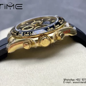 Rolex Daytona 126518 QF 1:1 Best Edition Black Dial on Oysterflex Strap SH4131 V11 (Weighted) - Super Clone Watch | 1:1 Best Version