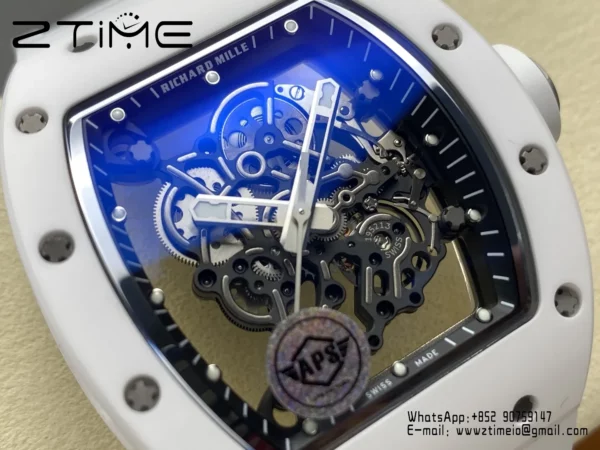 Richard Mille RM055 White Ceramic APSF 1:1 Best Edition RMUL2 Super Clone V2 - Super Clone Watch | 1:1 Best Version