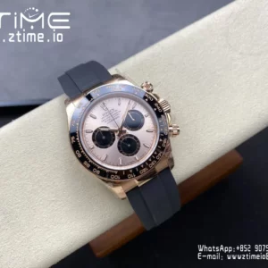 Rolex Daytona 126515 QF 1:1 Best Edition RG/Black Dial on Oysterflex Strap SH4131 V11 (Weighted) - Super Clone Watch | 1:1 Best Version