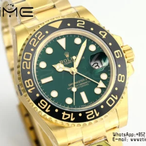 Rolex GMT Master II 116718 YG Gold Factory 1:1 Best Edition Green Dial V3 (Weighted) - Super Clone Watch | 1:1 Best Version