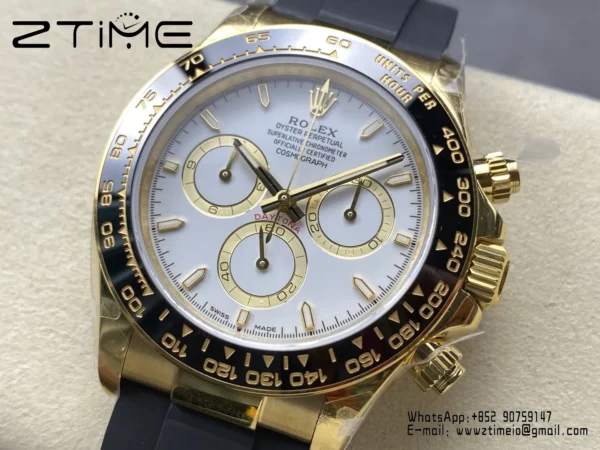 Rolex Daytona 126518 QF 1:1 Best Edition White Dial SH4131 V11 (Weighted) - Super Clone Watch | 1:1 Best Version