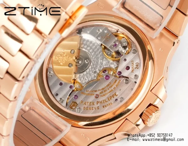 Patek Philippe Nautilus 5712R RG OMEF 1:1 Best Edition Brown Dial on RG Bracelet A240 Super Clone - Super Clone Watch | 1:1 Best Version