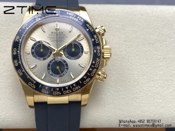 Rolex Daytona 126518 VS Factory 1:1 Best Edition YG/Black Dial V2 (Weighted) - Super Clone Watch | 1:1 Best Version