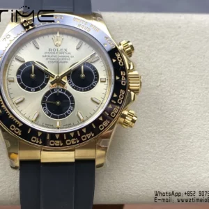 Rolex Daytona 126518 QF 1:1 Best Edition YG/Black Dial SH4131 V11 (Weighted) - Super Clone Watch | 1:1 Best Version
