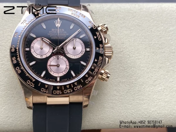 Rolex Daytona 126515 QF 1:1 Best Edition Black/RG Dial SH4131 V11 (Weighted) - Super Clone Watch | 1:1 Best Version