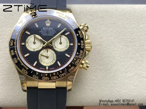 Rolex Daytona 126518 QF 1:1 Best Edition Black/YG Dial SH4131 V11 (Weighted) - Super Clone Watch | 1:1 Best Version