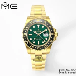 Rolex GMT Master II 116718 YG Gold Factory 1:1 Best Edition Green Dial V3 (Weighted) - Super Clone Watch | 1:1 Best Version