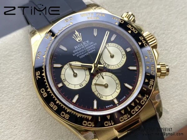 Rolex Daytona 126518 QF 1:1 Best Edition Black/YG Dial SH4131 V11 (Weighted) - Super Clone Watch | 1:1 Best Version
