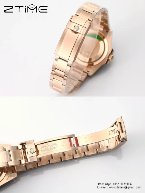 Rolex GMT-Master II 126715 CHNR  Gold Factory 1:1 Best Edition  Black Dial V3 (Weighted) - Super Clone Watch | 1:1 Best Version