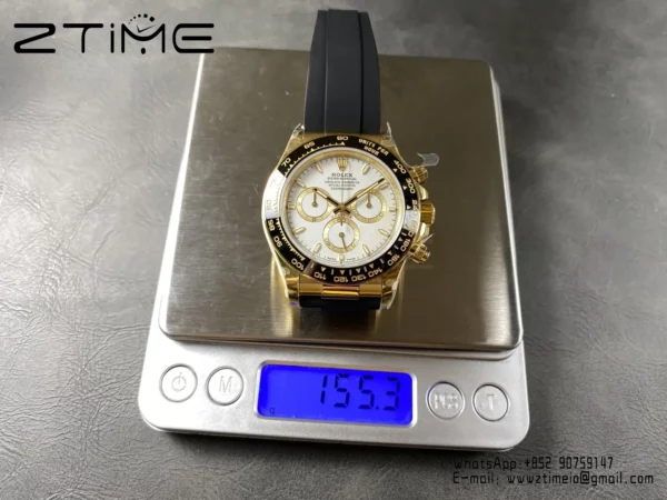Rolex Daytona 126518 QF 1:1 Best Edition White Dial SH4131 V11 (Weighted) - Super Clone Watch | 1:1 Best Version