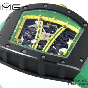 Richard Mille RM061 RM61-01 Black Ceramic ZF 1:1 Best Edition on Green Rubber Strap - Super Clone Watch | 1:1 Best Version