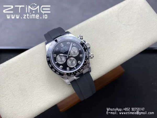 Rolex Daytona 126519 QF 1:1 Best Edition Black/Silver Diamonds Dial  SH4131 V11 (Weighted) - Super Clone Watch | 1:1 Best Version