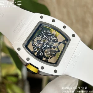 Richard Mille RM061 RM61-01 White Ceramic ZF 1:1 Best Edition on White Rubber Strap RMUL2 - Super Clone Watch | 1:1 Best Version