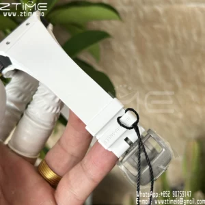 Richard Mille RM061 RM61-01 White Ceramic ZF 1:1 Best Edition on White Rubber Strap RMUL2 - Super Clone Watch | 1:1 Best Version