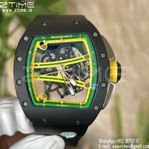 Richard Mille RM061 RM61-01 Black Ceramic ZF 1:1 Best Edition on Black Rubber Strap - Super Clone Watch | 1:1 Best Version