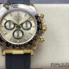 Rolex Daytona 126518 QF 1:1 Best Edition YG/Black Dial on Rubbsr Strap SH4131 V11 (Weighted) - Super Clone Watch | 1:1 Best Version