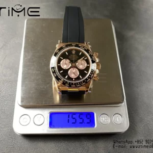 Rolex Daytona 126515 QF 1:1 Best Edition Black/RG Dial SH4131 V11 (Weighted) - Super Clone Watch | 1:1 Best Version