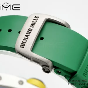Richard Mille RM061 RM61-01 White Ceramic ZF 1:1 Best Edition on Green Rubber Strap RMUL2 - Super Clone Watch | 1:1 Best Version