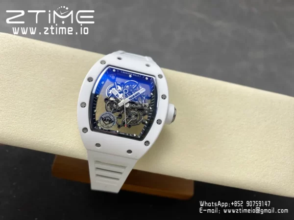 Richard Mille RM055 White Ceramic APSF 1:1 Best Edition RMUL2 Super Clone V2 - Super Clone Watch | 1:1 Best Version
