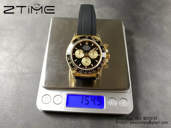 Rolex Daytona 126518 QF 1:1 Best Edition Black/YG Dial SH4131 V11 (Weighted) - Super Clone Watch | 1:1 Best Version