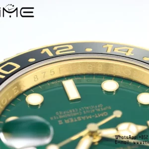 Rolex GMT Master II 116718 YG Gold Factory 1:1 Best Edition Green Dial V3 (Weighted) - Super Clone Watch | 1:1 Best Version