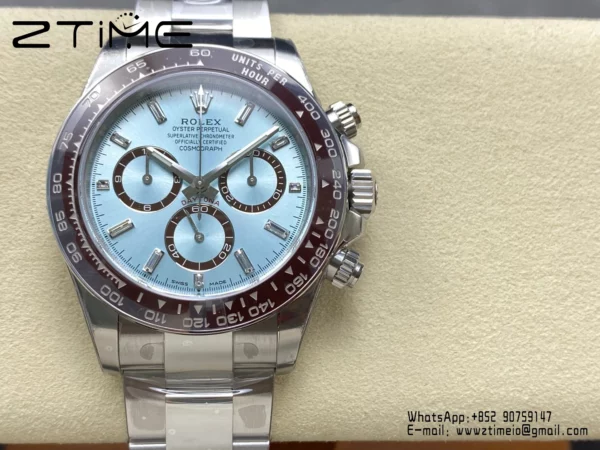 Rolex Daytona 126506 VSF 1:1 Best Edition  Ice Blue Dial Crystal Markers  V2 (Weighted) - Super Clone Watch | 1:1 Best Version