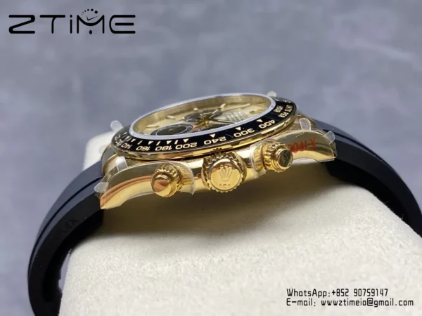 Rolex Daytona 126518 QF 1:1 Best Edition YG/Black Dial SH4131 V11 (Weighted) - Super Clone Watch | 1:1 Best Version