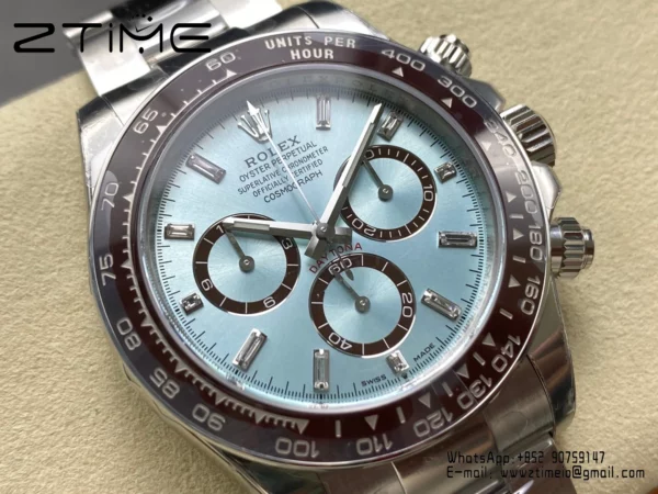 Rolex Daytona 126506 VSF 1:1 Best Edition  Ice Blue Dial Crystal Markers  V2 (Weighted) - Super Clone Watch | 1:1 Best Version