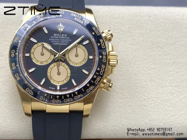 Rolex Daytona 126518 VS Factory 1:1 Best Edition Black/YG  Dial V2 (Weighted) - Super Clone Watch | 1:1 Best Version