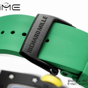 Richard Mille RM061 RM61-01 Black Ceramic ZF 1:1 Best Edition on Green Rubber Strap - Super Clone Watch | 1:1 Best Version