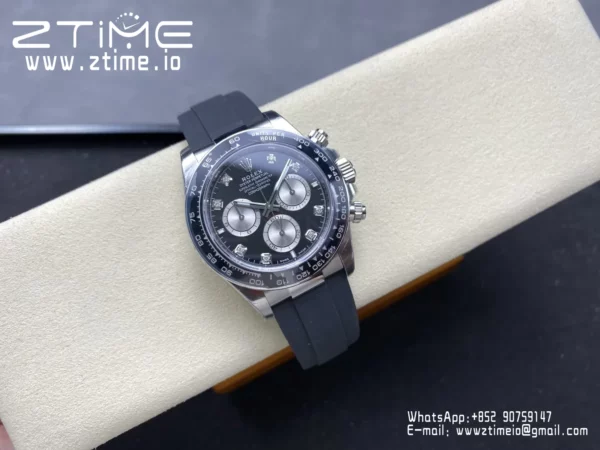 Rolex Daytona 126519 VS Factory 1:1 Best Edition Black/Silver Diamonds Dial V2 (Weighted) - Super Clone Watch | 1:1 Best Version