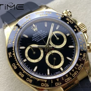 Rolex Daytona 126518 QF 1:1 Best Edition Black Dial on Oysterflex Strap SH4131 V11 (Weighted) - Super Clone Watch | 1:1 Best Version