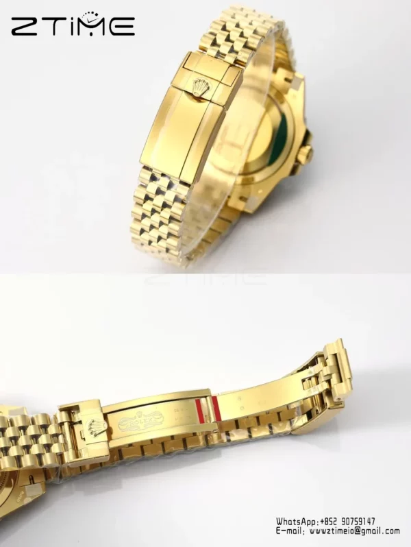 Rolex GMT Master II 126718 YG Gold Factory 1:1 Best Edition Black Dial V3 (Weighted) - Super Clone Watch | 1:1 Best Version