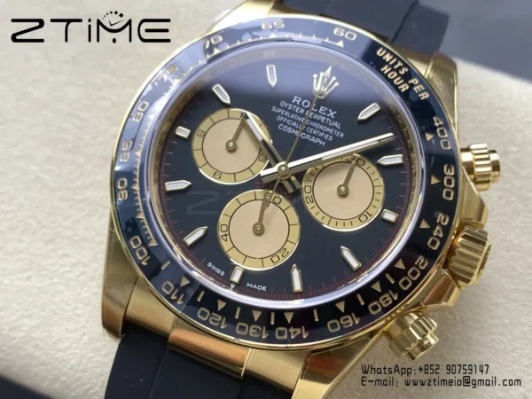 Rolex Daytona 126518 VS Factory 1:1 Best Edition Black/YG  Dial V2 (Weighted) - Super Clone Watch | 1:1 Best Version
